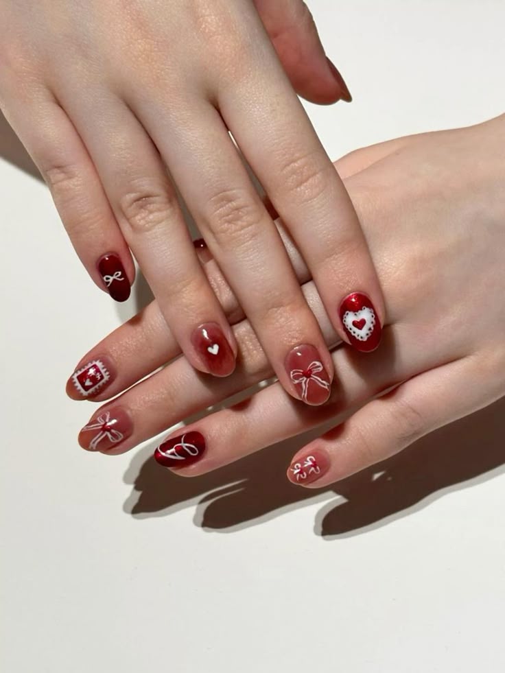 Nail Art – Desain Sweet Valentine Red